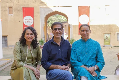 L-R - Smriti Tripathi, Naveen Tripathi, Vinod Joshi